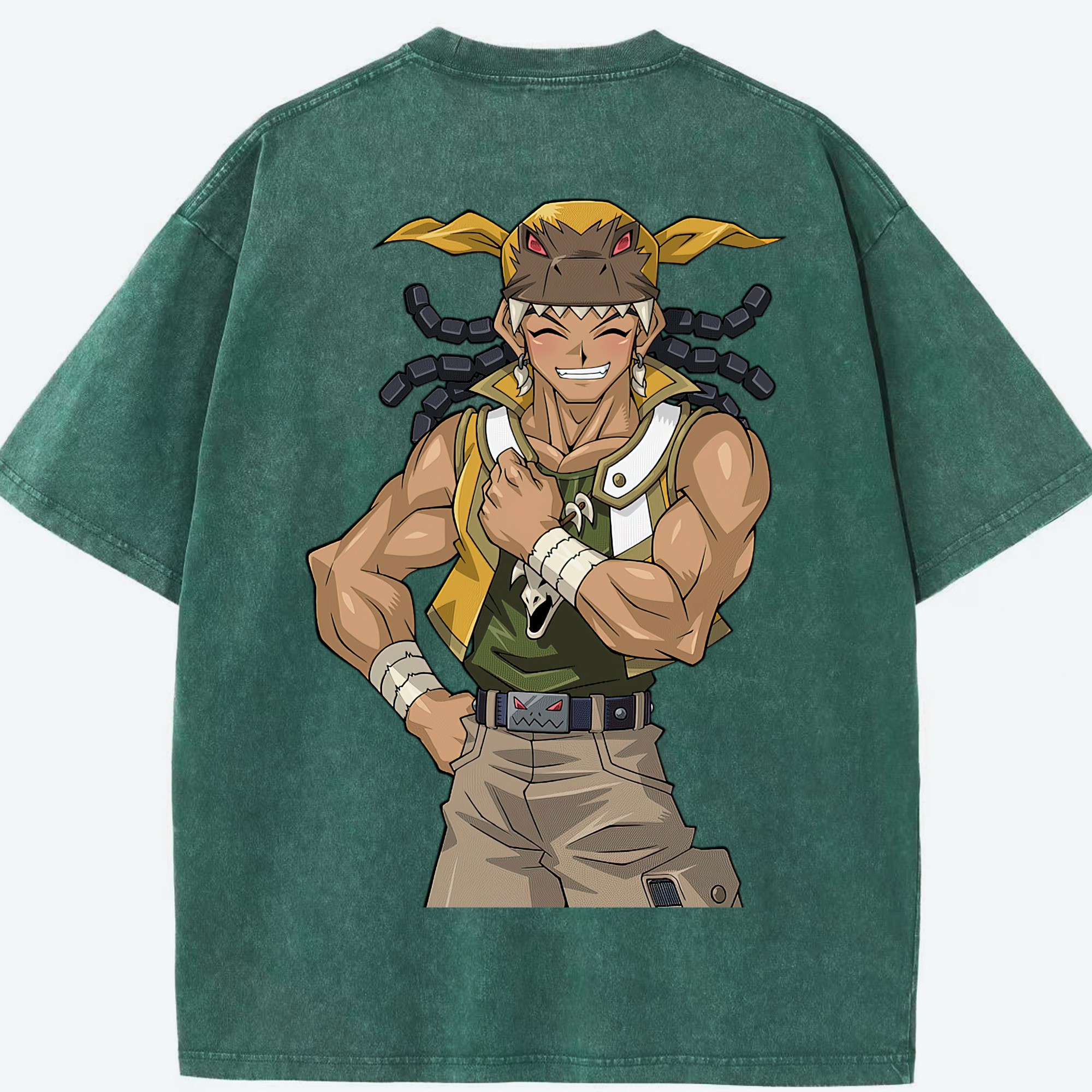 （画像用） 遊☆戯☆王 Yu-Gi-Oh! 綿100% ヴィンテージ風 半袖Tシャツ（背面プリント）